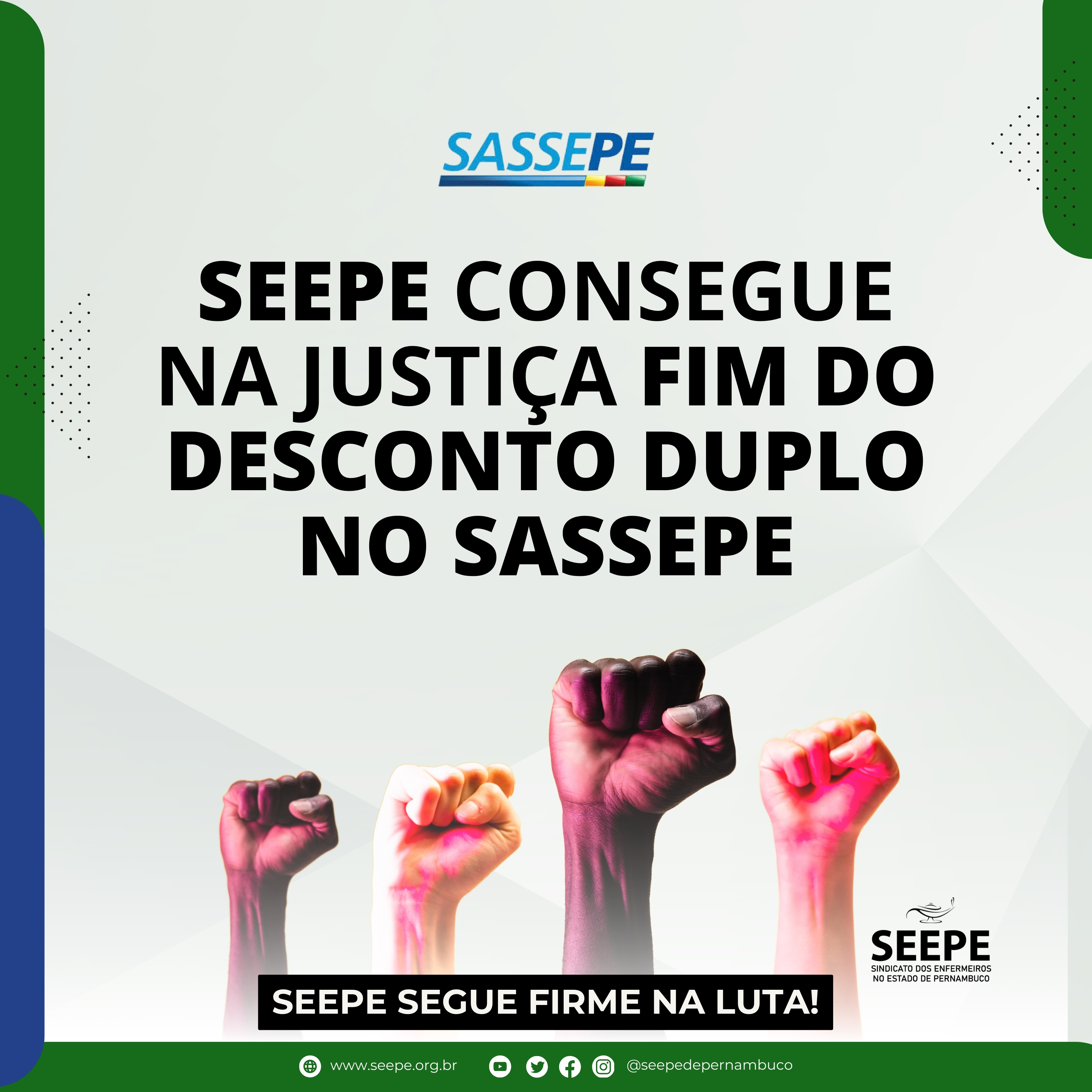 Seepe consegue na justiça fim do desconto duplo no SASSEPE.